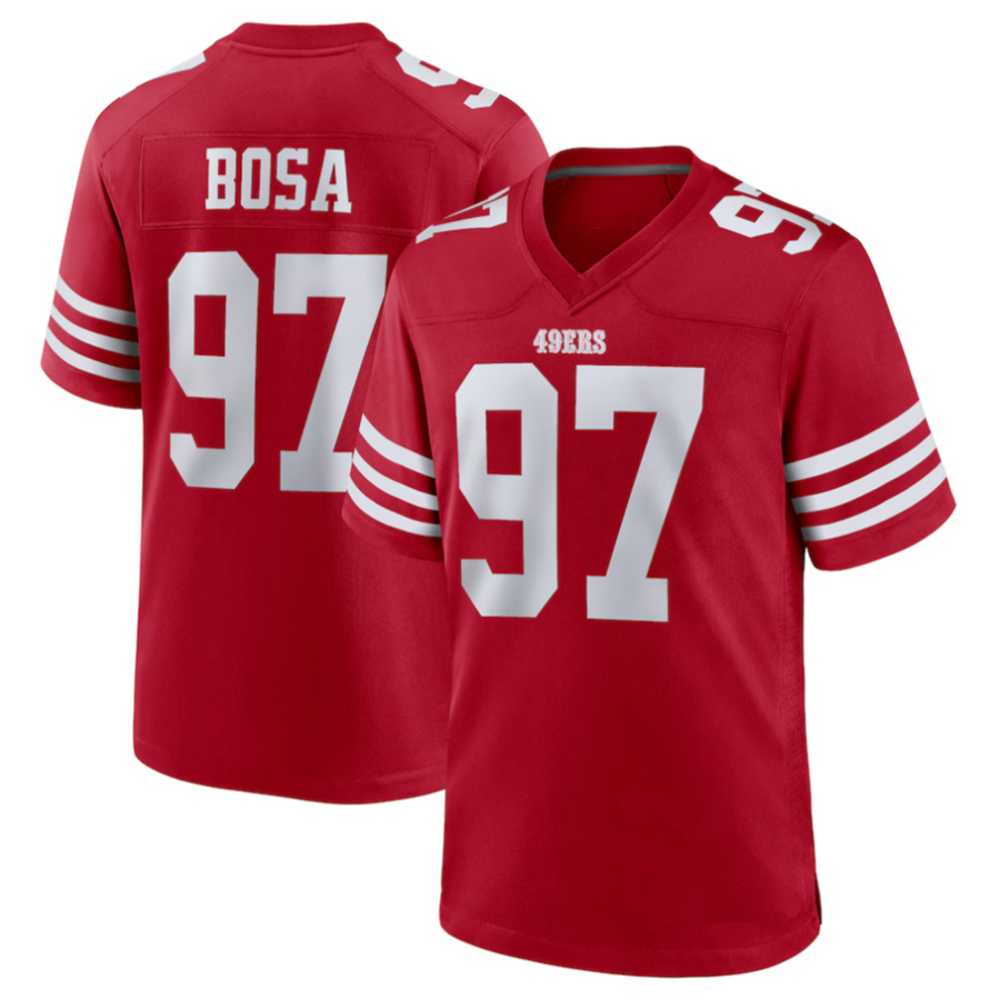 Jdoa SF.49ers #97 Nick Bosa Player Scarlet Player Game Stitched Jerseys