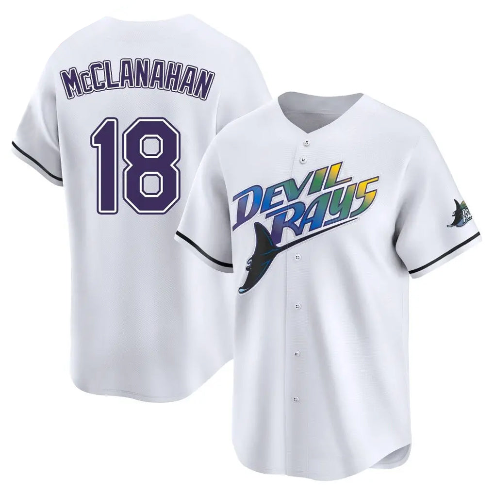 T.Bay Rays #18 Shane McClanahan Player White City Connect Home Jdoa Stitched Jerseys