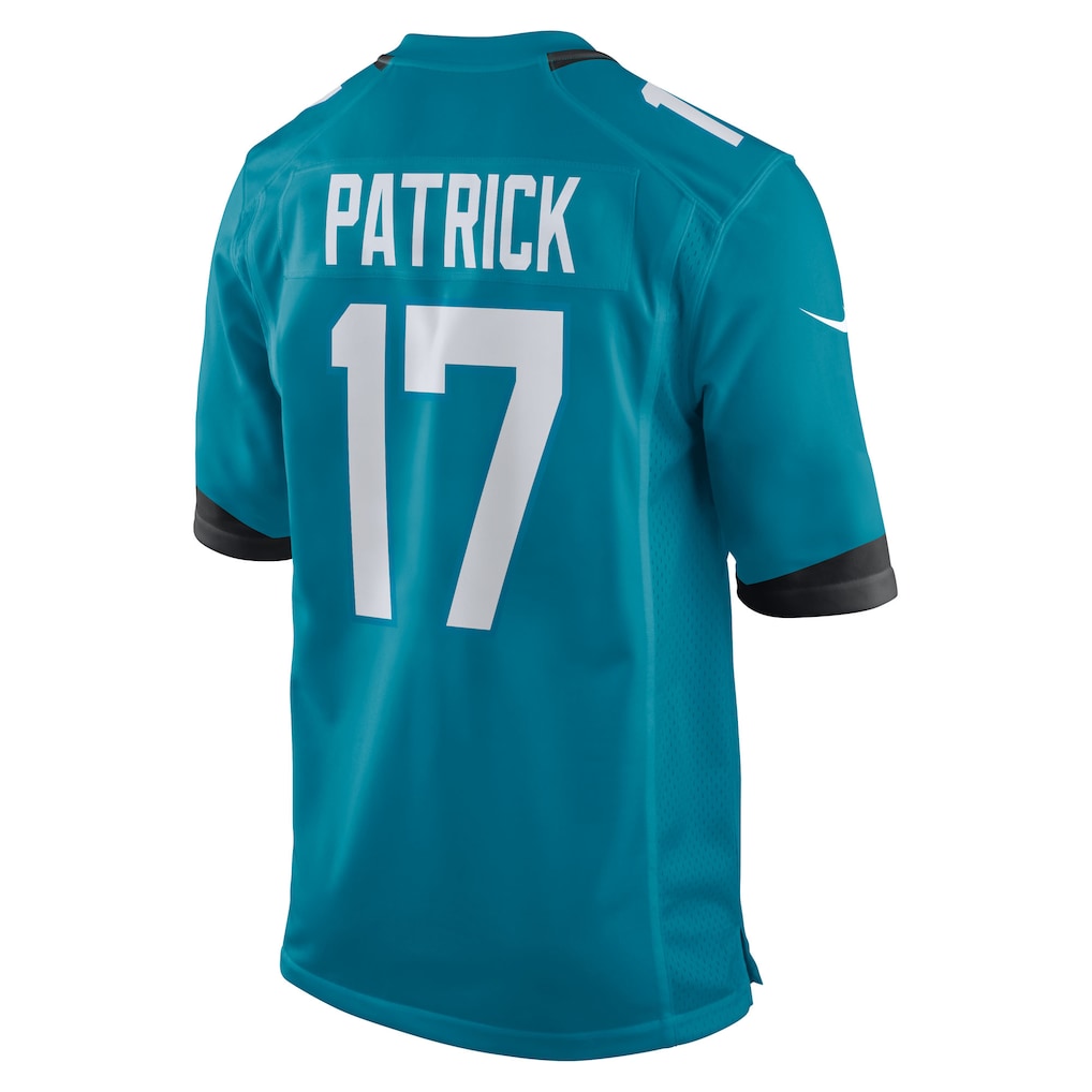 Jdoa J.Jaguars #17 Tim Patrick Teal Team Game Jersey