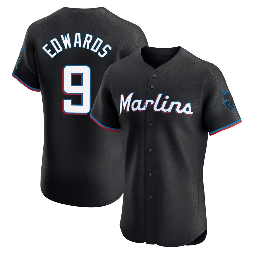 M.Marlins #9 Xavier Edwards Player Black Vapor Home Limited Elite Jdoa Stitched Jerseys