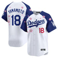 LA.Dodgers #18 Yoshinobu Yamamoto Player White-Royal Tokyo Series Vapor Premier Limited Jdoa Stitched Jerseys