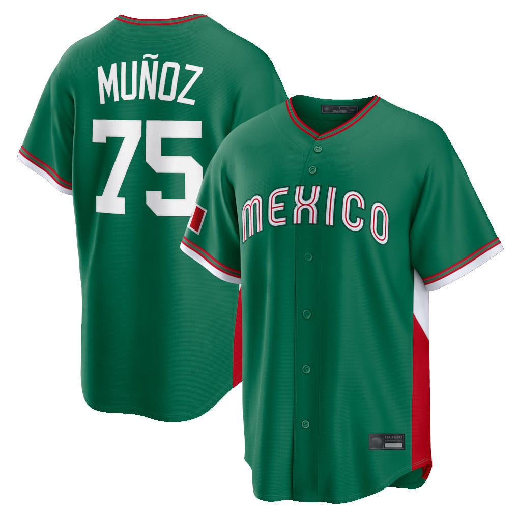 S.Mariners #75 Andres Munoz Player Green 2026 World Classic Road Home Limited Jdoa Stitched Jerseys