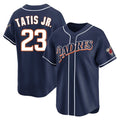 S.Diego Padres #23 Fernando Tatis Jr Player Navy Cooperstown Collection Limited Home Jdoa Stitched Jerseys