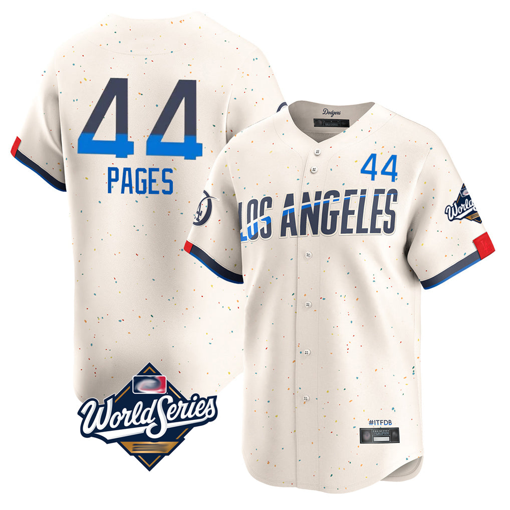 LA.Dodgers #44 Andy Pages Player Cream World Series City Connect Limited Home Jdoa Stitched Jerseys