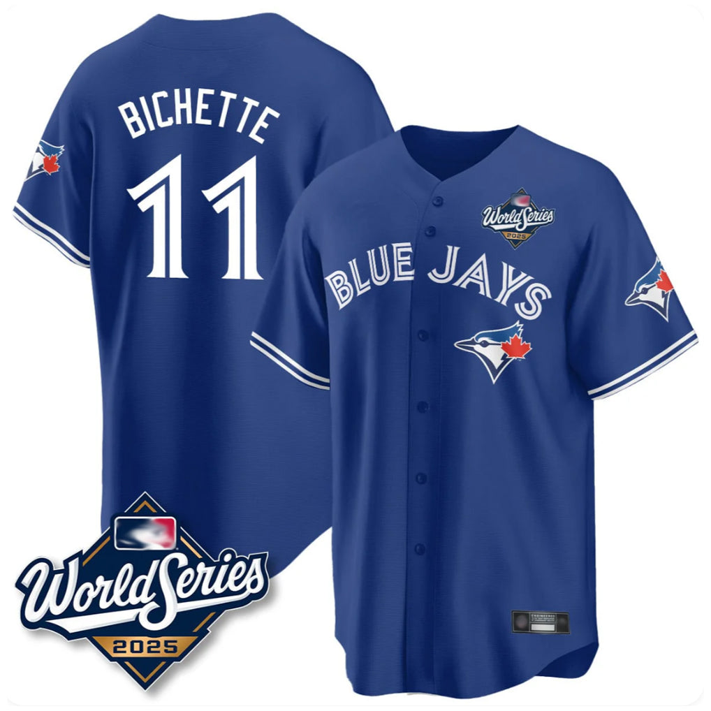 T.Blue Jays #11 Bo Bichette Player Royal 2025 World Series Limited Home Jdoa Stitched Jerseys