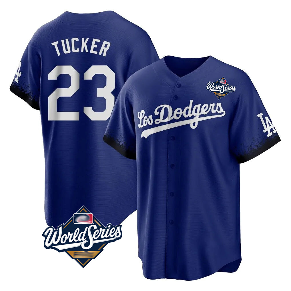 LA.Dodgers #23 Kyle Tucker Player Royal World Series City Connect Home Game Jdoa Stitched Jerseys