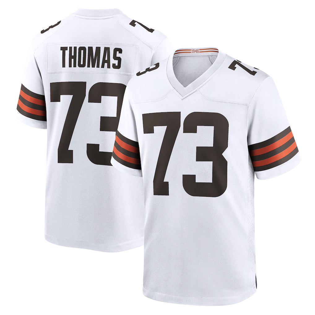 C.Browns #73 Joe Thomas Player White Home Game Jdoa Stitched Jerseys