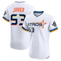 H.Astros #53 Cristian Javier Player White City Connect Limited Elite Home Jdoa Stitched Jerseys
