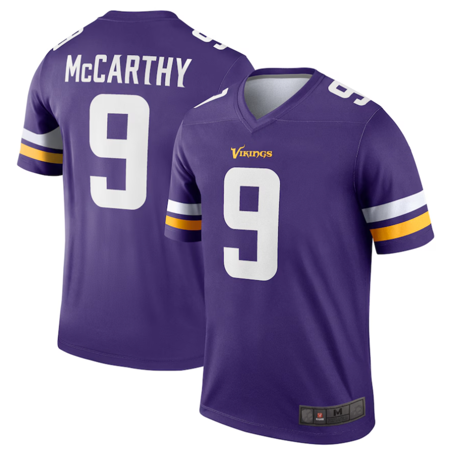 Jdoa #9 J.J. McCarthy Player MN.Vikings Purple Alternate Legend Stitched Jerseys