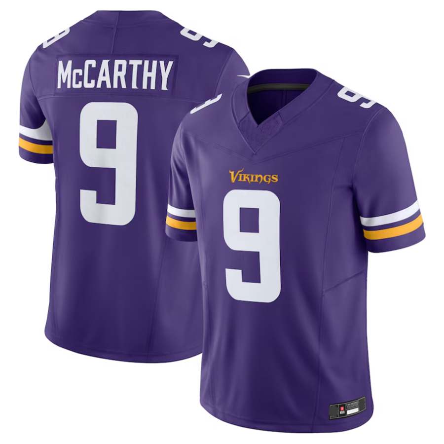 Jdoa #9 J.J. McCarthy Player MN.Vikings Purple Vapor F.U.S.E. Limited Stitched Jerseys