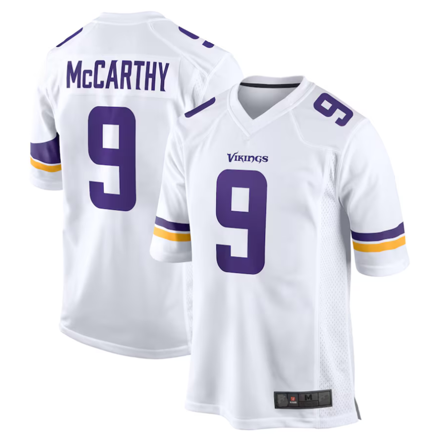 Jdoa #9 J.J. McCarthy Player MN.Vikings White Game Stitched Jerseys