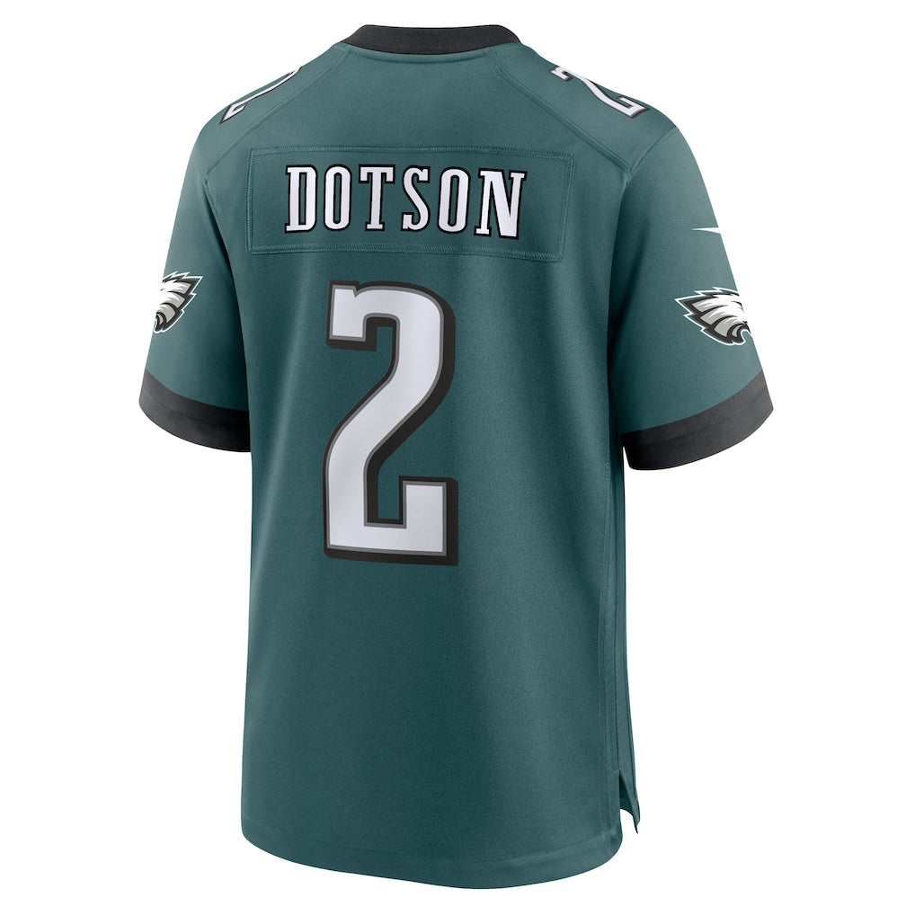 Jdoa P.Eagles #2 Jahan Dotson Midnight Green Team Game Jersey
