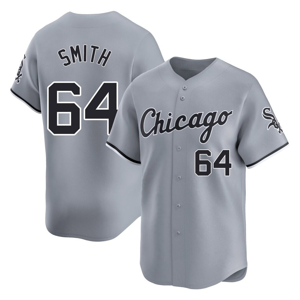C.White Sox #64 Shane Smith Player Gray Road Limited Home Jdoa Stitched Jerseys