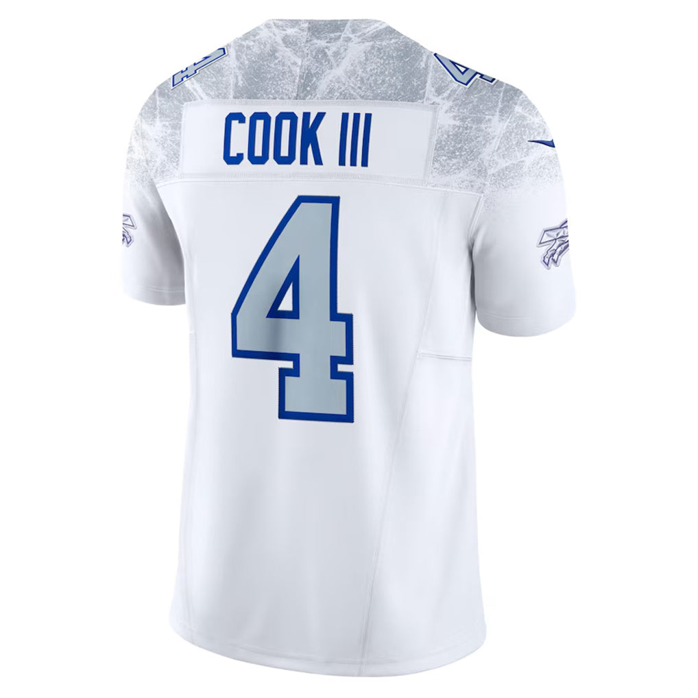 B.Bills #4 James Cook III Player White Rivalries Collection Vapor Limited Jdoa Stitched Jerseys