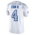 B.Bills #4 James Cook III Player White Rivalries Collection Vapor Limited Jdoa Stitched Jerseys