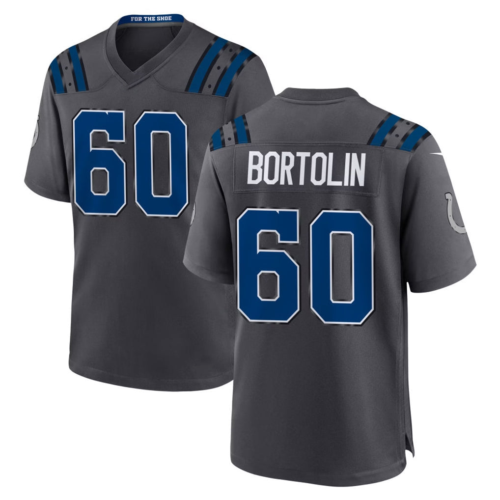 IN.Colts #60 Tanor Bortolini Player Anthracite 2026 Rivalries Collection Home Game Hdoa Stitched Jerseys