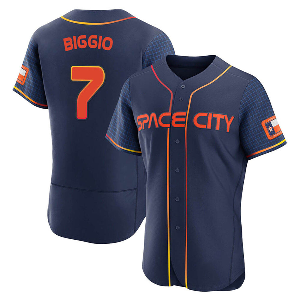 H.Astros #7 Craig Biggio Player Navy City Connect Limited Elite Home Jdoa Stitched Jerseys