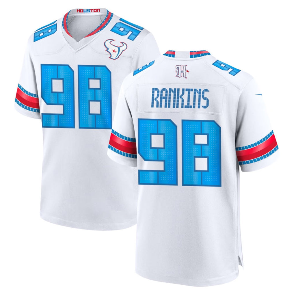 H.Texans #98 Sheldon Rankins Player Whtie 2026 Rivalries Vapor Home Game Jdoa Stitched jerseys
