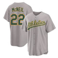 Athletics #22 Jeff McNeil Player Gray Home Game Jdoa Stitched Jerseys