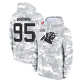 C.Panthers #95 Derrick Brown Player Arctic Camo Salute to Service Pullover Hoodies Limited Game Jdoa Stitched Jerseys