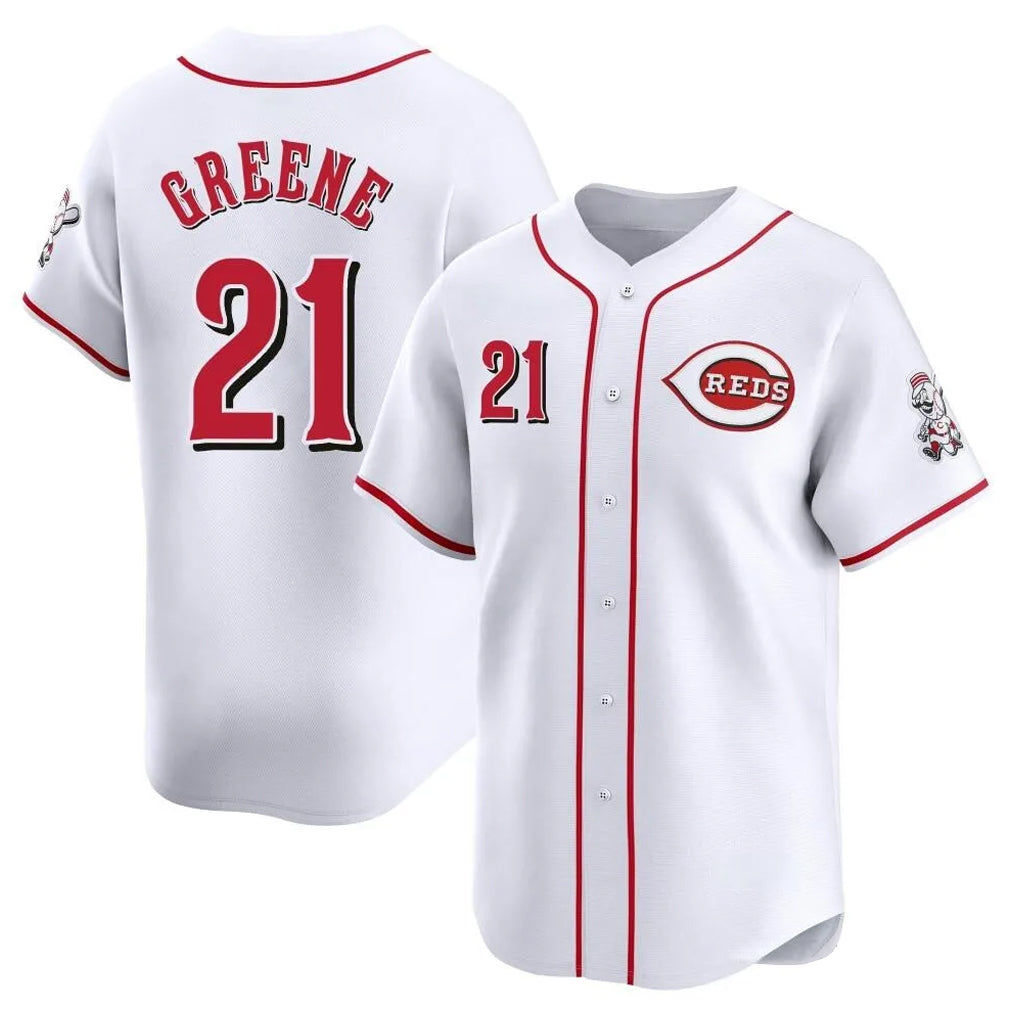 C.Reds #21 Hunter Greene Player White Home Limited Jdoa Stitched Jerseys