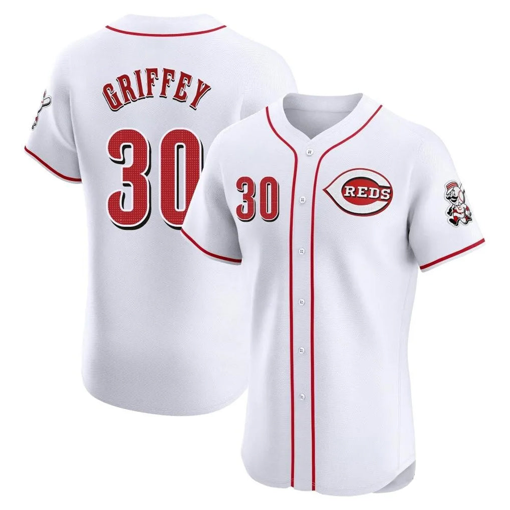 C.Reds #30 Ken Griffey Player White Limited Elite Home Jdoa Stitched Jerseys