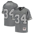 B.Bills #34 Thurman Thomas Player Gray Throwback Replica Jdoa Stitched Jerseys