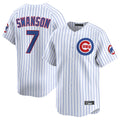 C.Cubs #7 Dansby Swanson Player White Limited Home Game Jdoa Stitched Jerseys