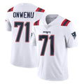 NE.Patriots #71 Mike Onwenu Player White Vapor Untouchable Home Game Jdoa Stitched Jerseys