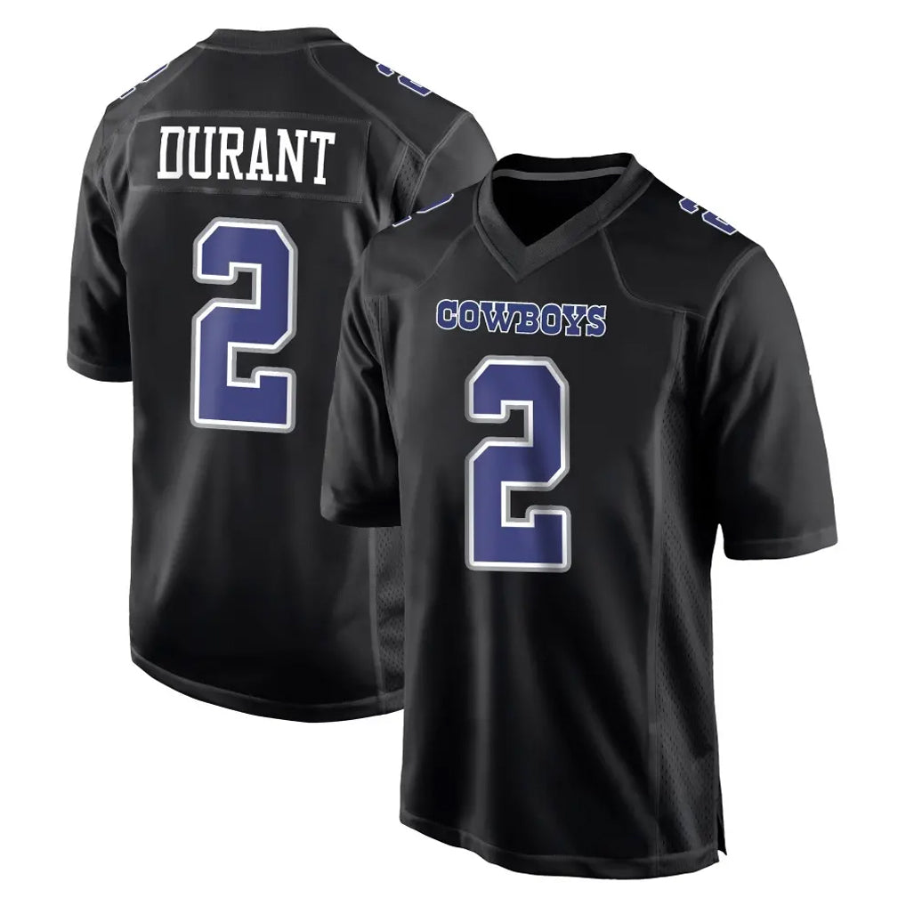 D.Cowboys #2 Cobie Durant Player Carbon Black Fashion Home Game Jdoa Stitched Jerseys
