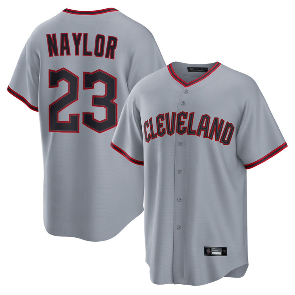 C.Guardians #23 Bo Naylor Player Gray Home Game Jdoa Stitched Jerseys