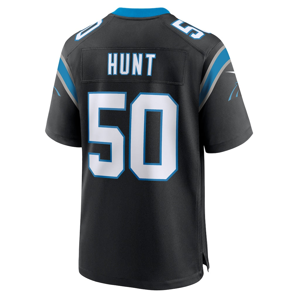 Jdoa C.Panthers #50 Robert Hunt Black Retired Player Jersey
