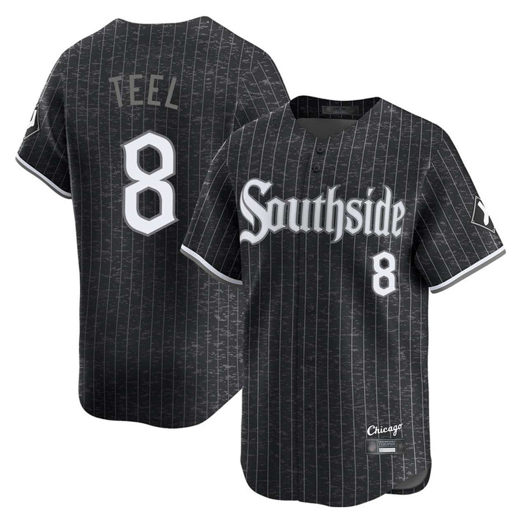 C.White Sox #8 Kyle Teel Player Black City Connect Limited Home Jdoa Stitched Jerseys