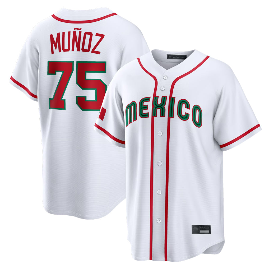 S.Mariners #75 Andres Munoz Player White 2026 World Classic Home Limited Jdoa Stitched Jerseys