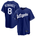 LA.Dodgers #8 Enrique Hern¨¢ndez Player Royal Game Jdoa Stitched Jerseys