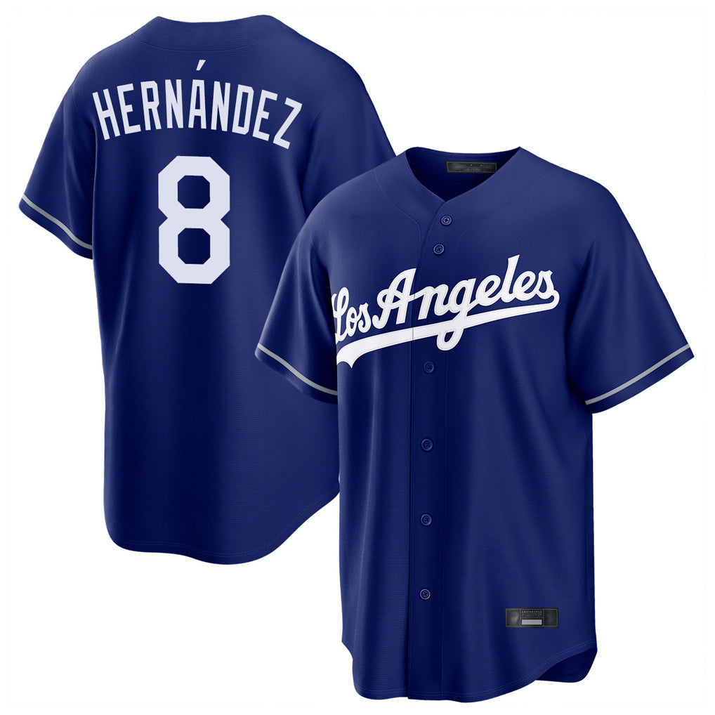 LA.Dodgers #8 Enrique Hern¨¢ndez Player Royal Game Jdoa Stitched Jerseys