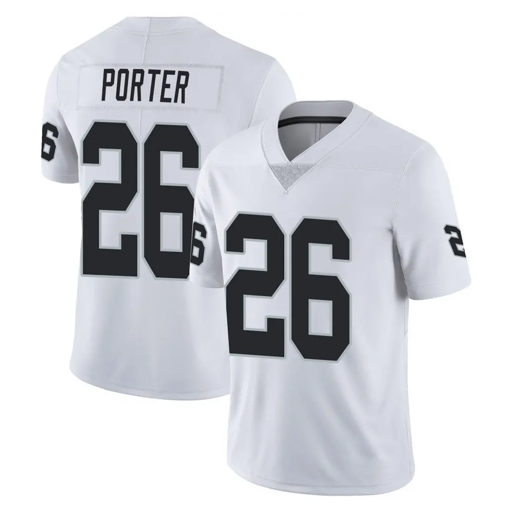 LV.Raiders #26 Darien Porter Player White Limited Vapor Untouchable Home Game Stitched Jerseys