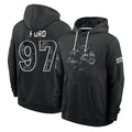 LA.Rams #97 Poona Ford Player 2026 Black Logo Pullover Hoodies Limited Game Jdoa Stitched Jerseys