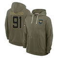 J.Jaguars #91 Arik Armstead Player Olive Salute to Service Pullover Hoodies Limited Jdoa Stitched Jerseys