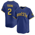 S.Mariners #2 Cole Young Player Royal City Connect Home Limited Jdoa Stitched Jerseys