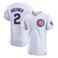 C.Cubs #2 Nico Hoerner Player White Limited Elite Home Game Jdoa Stitched Jerseys