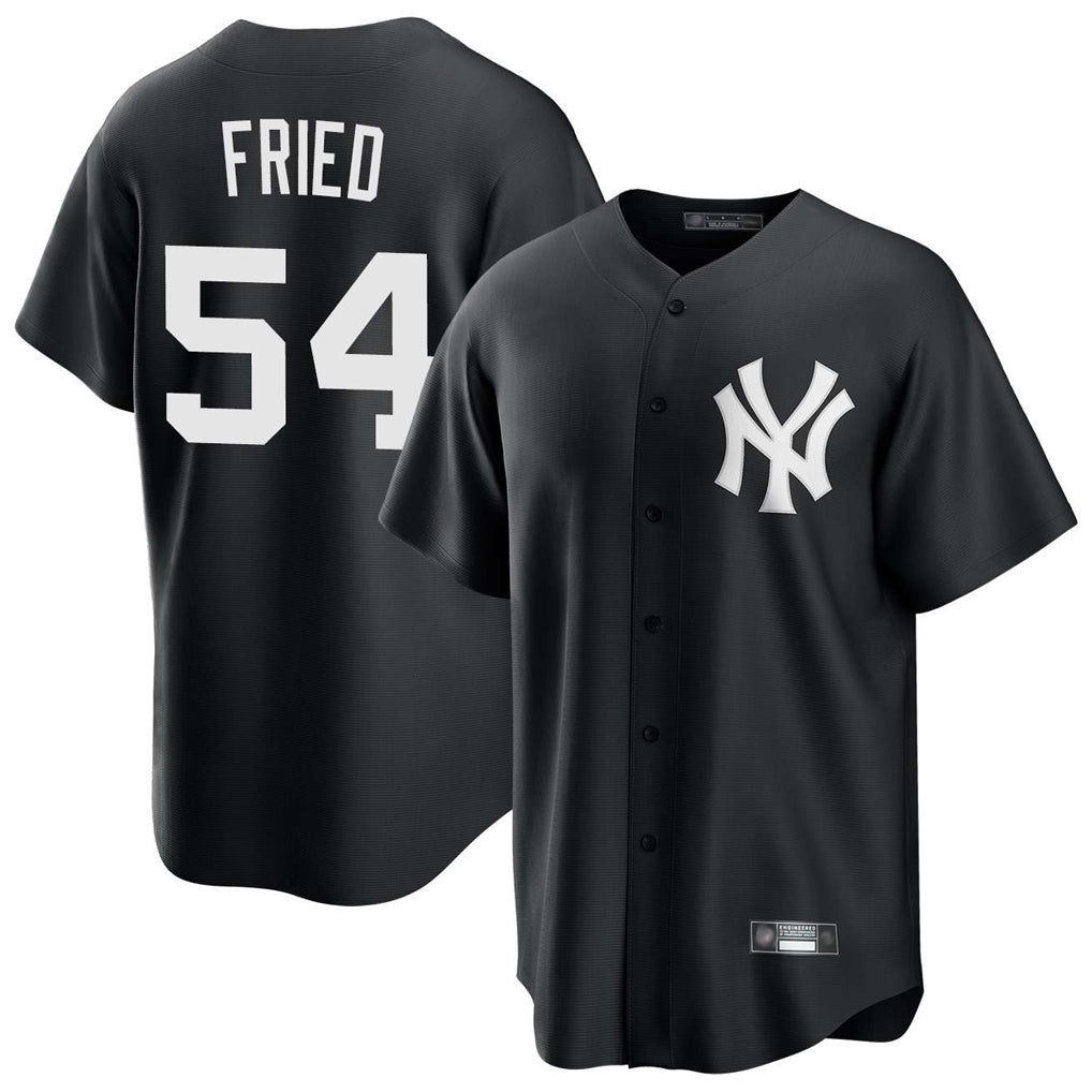 NY.Yankees #54 Max Fried Player Black Game Jdoa Stitched Jerseys