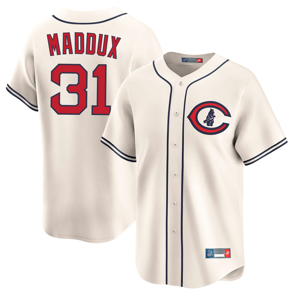 C.Cubs #31 Greg Maddux Player Cream Field of Dreams Limited Home Game Jdoa Stitched Jerseys