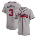 A.Braves #3 Dale Murphy Player Gray Limited Elite Home Game Jdoa Stitched Jerseys