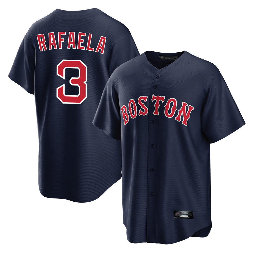 B.Red Sox #3 Ceddanne Rafaela Player Navy Home Game Jdoa Stitched Jerseys