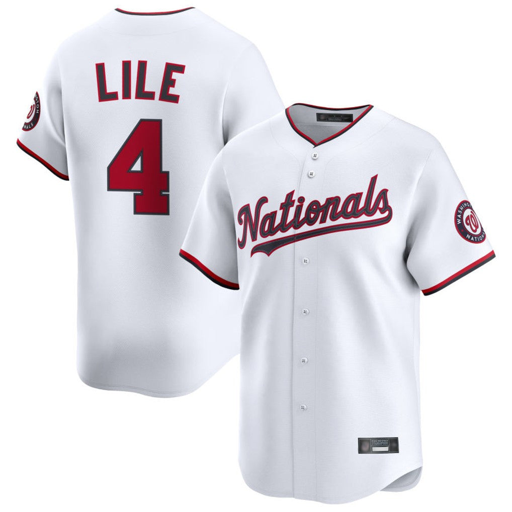 W.Nationals #4 Daylen Lile Player White Alternate Limited Replica Jdoa Stitched Jerseys