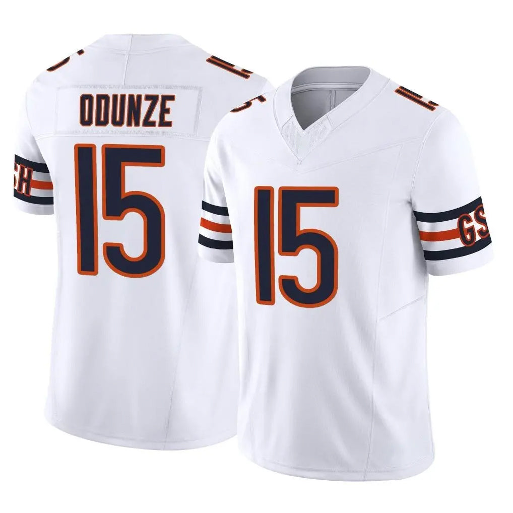 C.Bears #15 Rome Odunze Player White Vapor F.U.S.E. Limited Home Game Jdoa Stitched Jerseys