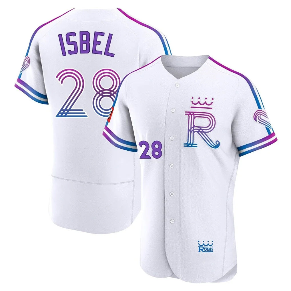 KC.Royals #28 Kyle Isbel Player White 2026 City Connect Limited Elite Home Jdoa Stitched Jerseys