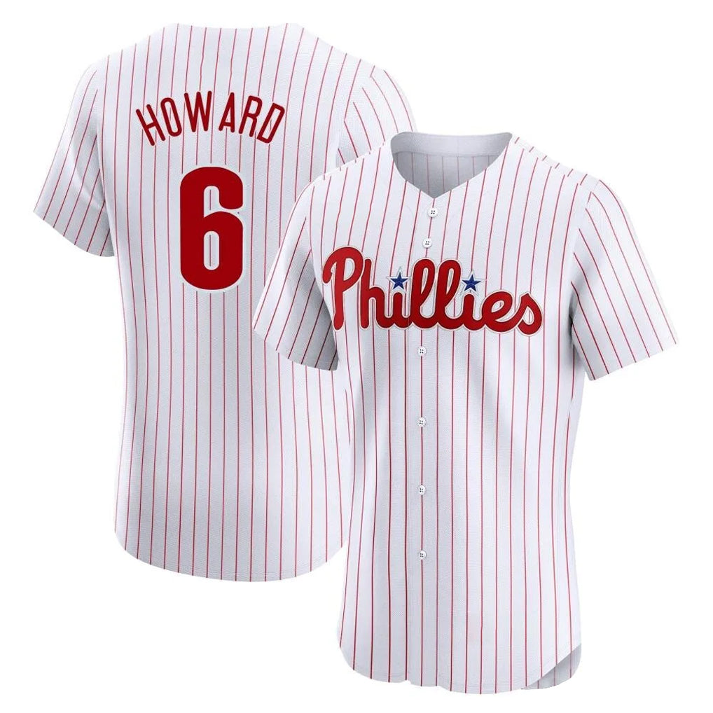 P.Phillies #6 Ryan Howard Player White Home Limited Elite Jdoa Stitched Jerseys