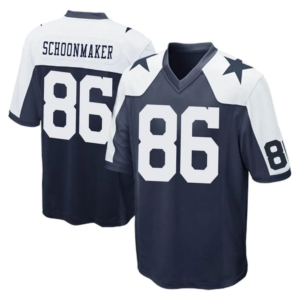 D.Cowboys #86 Luke Schoonmaker Player Navy-White Alternate Home Game Jdoa Stitched Jerseys